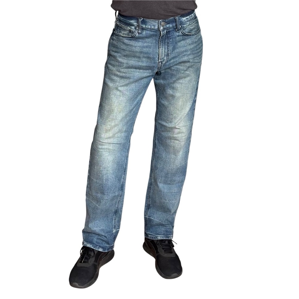 Express Blue Loose Straight Jeans Waist 31